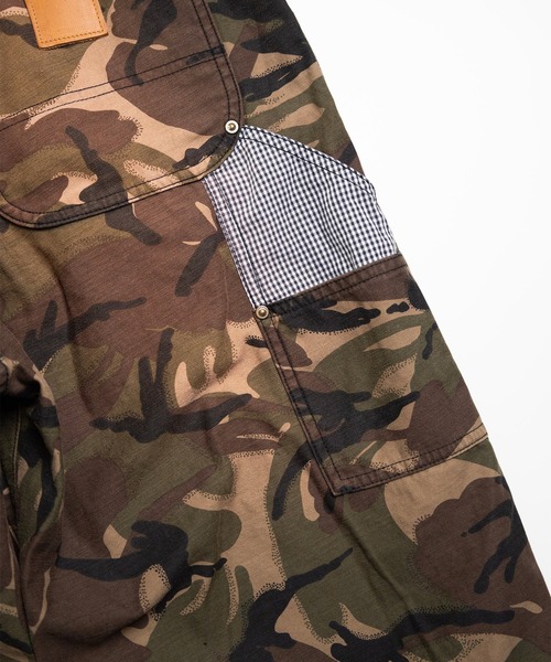 KHOKI(コッキ)の「【KHOKI/コッキ】Patchworked Camo Pants(カーゴパンツ・メンズ・ブラック/カーキ・1/2)」の7枚目の写真