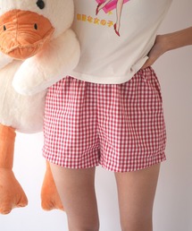 Jelly moo（ジェリームー）の「【 Jelly moo / ジェリームー 】 ポケット付き ギンガム イージーショートパンツ（その他パンツ）」