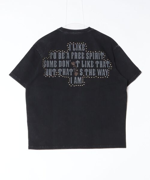RE730（アールイーセブンサーティー）の「RE730 古着風ビンテージ半袖Tシャツ　ホットフィックスロゴ（Tシャツ/カットソー・メンズ・ブラック/グレー・M/L）」の22枚目の写真
