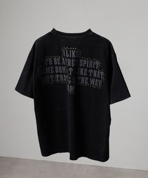 RE730 古着風ビンテージ半袖Tシャツ ホットフィックスロゴ