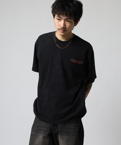 RE730（アールイーセブンサーティー）の「RE730 古着風ビンテージ半袖Tシャツ　ホットフィックスロゴ（Tシャツ/カットソー・メンズ・ブラック/グレー・M/L）」の13枚目の写真