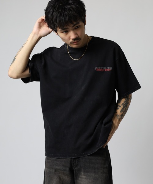 RE730（アールイーセブンサーティー）の「RE730 古着風ビンテージ半袖Tシャツ　ホットフィックスロゴ（Tシャツ/カットソー・メンズ・ブラック/グレー・M/L）」の14枚目の写真