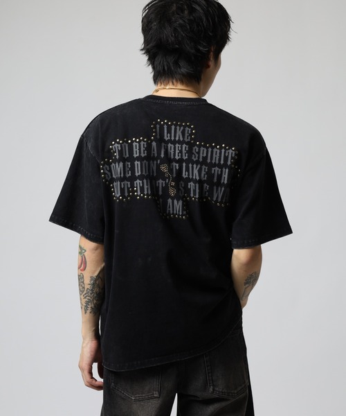 RE730（アールイーセブンサーティー）の「RE730 古着風ビンテージ半袖Tシャツ　ホットフィックスロゴ（Tシャツ/カットソー・メンズ・ブラック/グレー・M/L）」の15枚目の写真