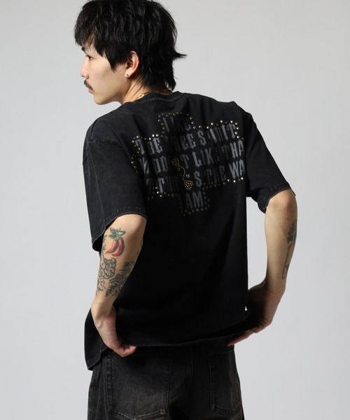 RE730（アールイーセブンサーティー）の「RE730 古着風ビンテージ半袖Tシャツ　ホットフィックスロゴ（Tシャツ/カットソー・メンズ・ブラック/グレー・M/L）」の16枚目の写真