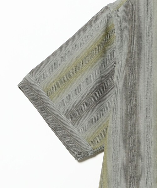 BEAMS PLUS(ビームスプラス)の「Cabana Boy-SHT Ombre Stripe(シャツ/ブラウス・メンズ・ブラック/オリーブ・LARGE/X-LARGE/SMALL/MEDIUM)」の11枚目の写真