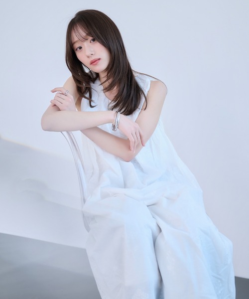 Dita Muaj.(ディータムアージュ)の「刺繍ギャザータンクワンピース(ワンピース・レディース・ホワイト・FREE)」の9枚目の写真
