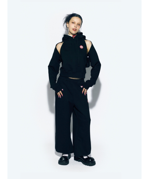 WIDE JOGGER PANTS BLACK