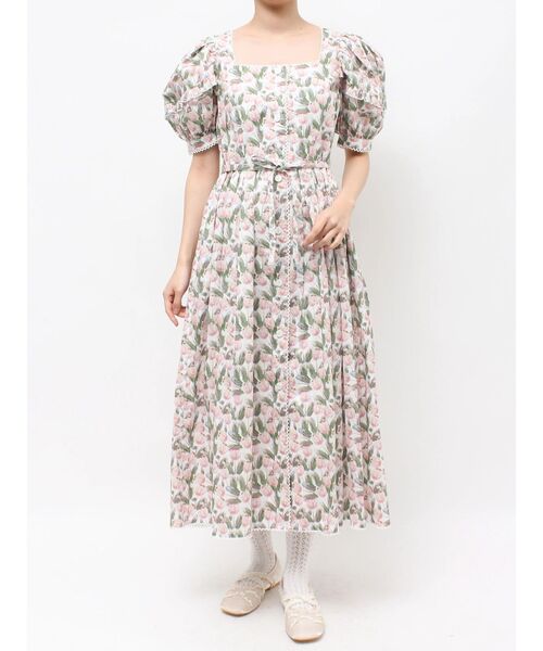 merry jenny（メリージェニー）の「flowerプリーツワンピース（ワンピース・レディース・ブラック/オフホワイト・FREE）」の16枚目の写真