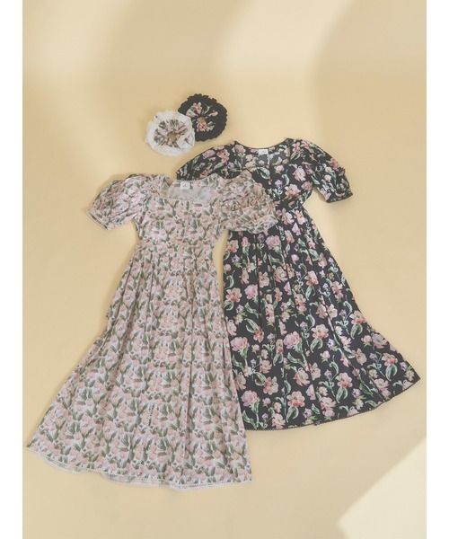 merry jenny（メリージェニー）の「flowerプリーツワンピース（ワンピース・レディース・ブラック/オフホワイト・FREE）」の18枚目の写真