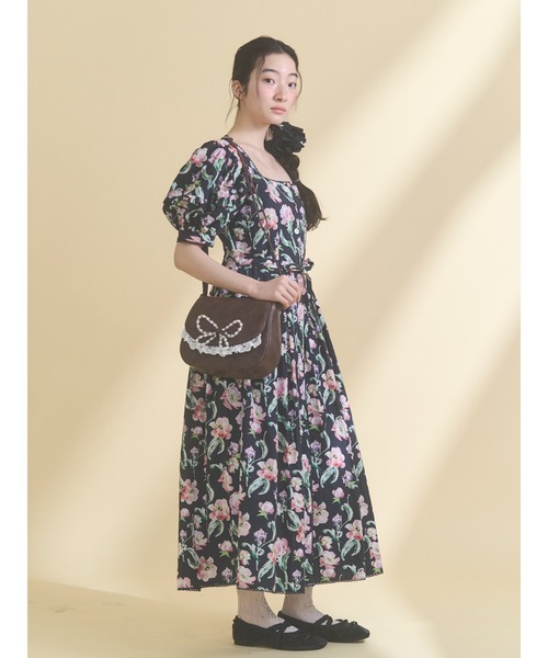 merry jenny（メリージェニー）の「flowerプリーツワンピース（ワンピース・レディース・ブラック/オフホワイト・FREE）」の22枚目の写真