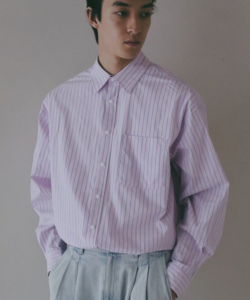 BAYFLOW(ベイフロー)の「【EF(エフ)】アソート柄シャツ(MEN)(シャツ/ブラウス・メンズ・サックスブルー/ライトピンク/ブラック・LARGE/MEDIUM)」の3枚目の写真