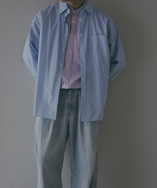 BAYFLOW(ベイフロー)の「【EF(エフ)】アソート柄シャツ(MEN)(シャツ/ブラウス・メンズ・サックスブルー/ライトピンク/ブラック・LARGE/MEDIUM)」の9枚目の写真