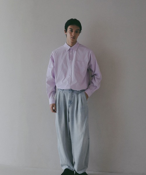 BAYFLOW(ベイフロー)の「【EF(エフ)】アソート柄シャツ(MEN)(シャツ/ブラウス・メンズ・サックスブルー/ライトピンク/ブラック・LARGE/MEDIUM)」の10枚目の写真