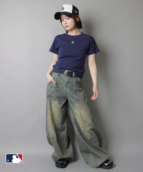 MLB(メジャーリーグベースボール)の「【NEW ERA/ニューエラ】メッシュキャップ/MLB(キャップ・レディース・ネイビー/ブラック・ONESIZE)」の5枚目の写真