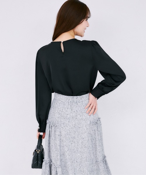tocco closet（トッコ　クローゼット）の「サイドティアードフリルサマーツイードスカート（スカート・レディース・ピンク/ブラック・M）」の9枚目の写真