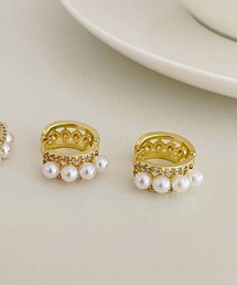 Mignonjour | FReePLACe/メタルパールフープピアス R0182(ピアス（両耳用）)