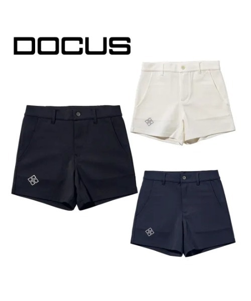DOCUS(ドゥーカス)の「DOCUS (ドゥーカス) ゴルフウェア ショートパンツ レディース 短パン ストレッチ バックロゴ刺繍(その他パンツ・レディース・オフホワイト/ネイビー/ブラック・MEDIUM)」の5枚目の写真