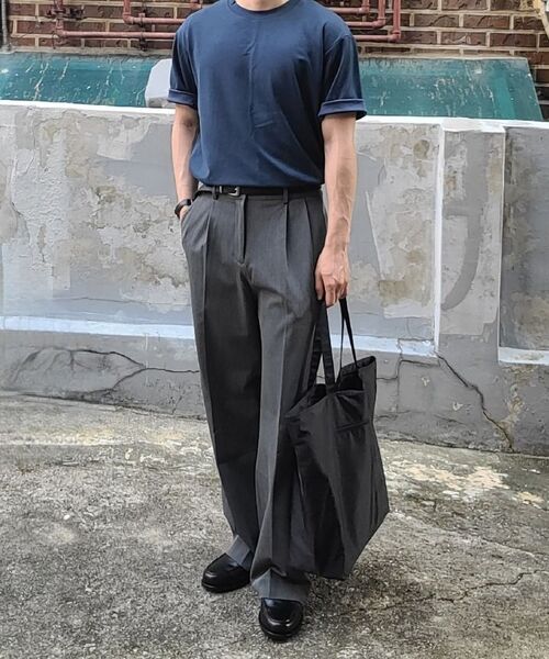 DRAW FIT（ドローフィット）の「ツーピンタックバンディングワイドスラックス [グレー]（スラックス・メンズ・その他・SMALL/MEDIUM/LARGE/X-LARGE/XX-LARGE）」の7枚目の写真
