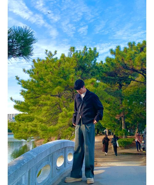 DRAW FIT（ドローフィット）の「ツーピンタックバンディングワイドスラックス [グレー]（スラックス・メンズ・その他・SMALL/MEDIUM/LARGE/X-LARGE/XX-LARGE）」の12枚目の写真