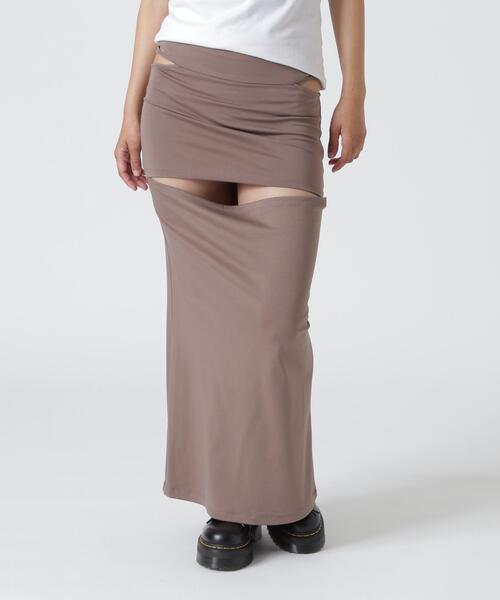 ROYAL FLASH（ロイヤルフラッシュ）の「MITSUKI/ミツキ/Mini Cut Drape Skirt（スカート・レディース・カーキ/ブラック・M/S）」の21枚目の写真