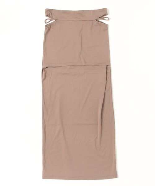 ROYAL FLASH（ロイヤルフラッシュ）の「MITSUKI/ミツキ/Mini Cut Drape Skirt（スカート・レディース・カーキ/ブラック・M/S）」の7枚目の写真