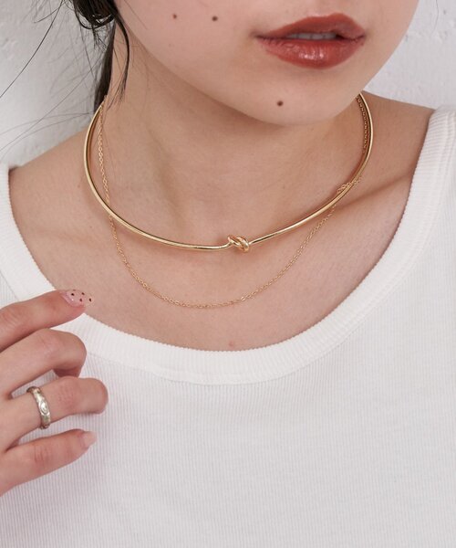 CIAOPANIC TYPY(チャオパニックティピー)の「: lil2連ねじりチョーカー(ネックレス・レディース・シルバー/ゴールド・ONE SIZE)」の8枚目の写真