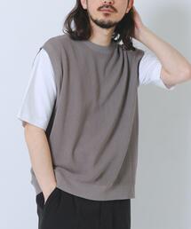 ITEMS URBANRESEARCH（アイテムズ アーバンリサーチ）の「『接触冷感/抗菌』高機能ニットベスト+5分袖Tシャツset(楽着シリーズ)（ニット/セーター・メンズ）」