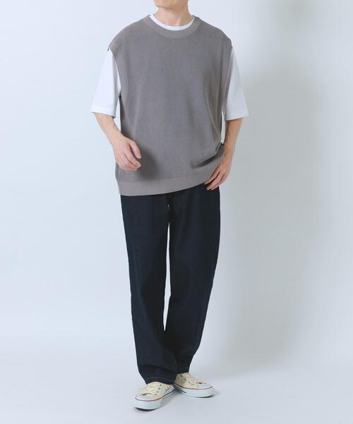 ITEMS URBANRESEARCH（アイテムズ アーバンリサーチ）の「『接触冷感/抗菌』高機能ニットベスト+5分袖Tシャツset(楽着シリーズ)（ニット/セーター・メンズ・モカ/ブラック/グレー・LARGE/MEDIUM）」の19枚目の写真