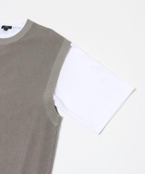 ITEMS URBANRESEARCH（アイテムズ アーバンリサーチ）の「『接触冷感/抗菌』高機能ニットベスト+5分袖Tシャツset(楽着シリーズ)（ニット/セーター・メンズ・モカ/ブラック/グレー・LARGE/MEDIUM）」の16枚目の写真