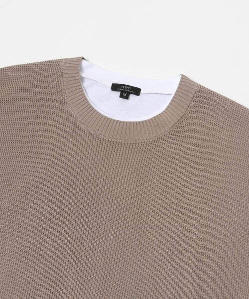 ITEMS URBANRESEARCH（アイテムズ アーバンリサーチ）の「『接触冷感/抗菌』高機能ニットベスト+5分袖Tシャツset(楽着シリーズ)（ニット/セーター・メンズ・モカ/ブラック/グレー・LARGE/MEDIUM）」の4枚目の写真