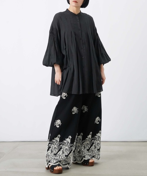 LUCA/LADY LUCK LUCA（ルカ/レディラックルカ）の「LC/LLL 刺繍コットンパンツ（その他パンツ・レディース・アイボリー/ブラック・FREE）」の4枚目の写真