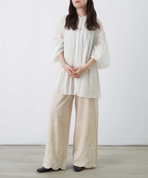 LUCA/LADY LUCK LUCA（ルカ/レディラックルカ）の「LC/LLL 刺繍コットンパンツ（その他パンツ・レディース・アイボリー/ブラック・FREE）」の15枚目の写真