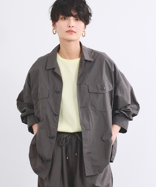 BARNYARDSTORM（バンヤードストーム）の「BARNYARDSTORM / トラベルワークシャツ【撥水 / JAPAN FABRIC】（シャツ/ブラウス・レディース・カーキ/チャコール・0/1）」の9枚目の写真