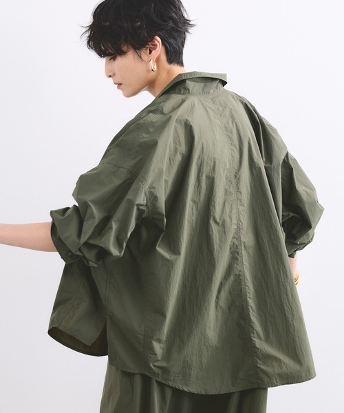 BARNYARDSTORM（バンヤードストーム）の「BARNYARDSTORM / トラベルワークシャツ【撥水 / JAPAN FABRIC】（シャツ/ブラウス・レディース・カーキ/チャコール・0/1）」の6枚目の写真