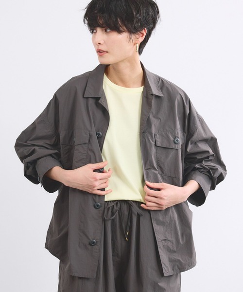 BARNYARDSTORM（バンヤードストーム）の「BARNYARDSTORM / トラベルワークシャツ【撥水 / JAPAN FABRIC】（シャツ/ブラウス・レディース・カーキ/チャコール・0/1）」の21枚目の写真