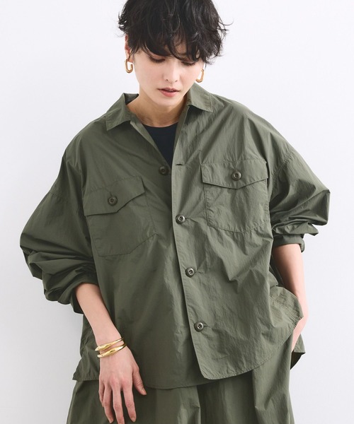 BARNYARDSTORM（バンヤードストーム）の「BARNYARDSTORM / トラベルワークシャツ【撥水 / JAPAN FABRIC】（シャツ/ブラウス・レディース・カーキ/チャコール・0/1）」の15枚目の写真