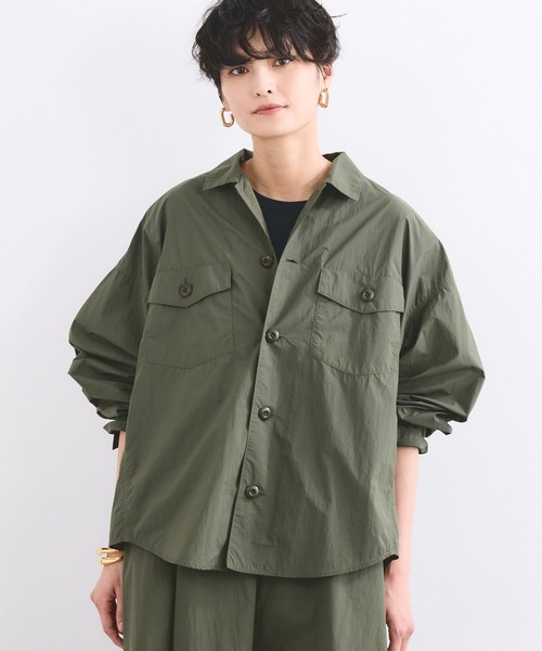 BARNYARDSTORM（バンヤードストーム）の「BARNYARDSTORM / トラベルワークシャツ【撥水 / JAPAN FABRIC】（シャツ/ブラウス・レディース・カーキ/チャコール・0/1）」の16枚目の写真