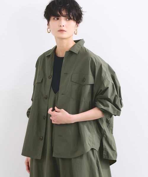 BARNYARDSTORM（バンヤードストーム）の「BARNYARDSTORM / トラベルワークシャツ【撥水 / JAPAN FABRIC】（シャツ/ブラウス・レディース・カーキ/チャコール・0/1）」の17枚目の写真
