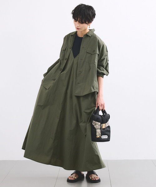 BARNYARDSTORM（バンヤードストーム）の「BARNYARDSTORM / トラベルワークシャツ【撥水 / JAPAN FABRIC】（シャツ/ブラウス・レディース・カーキ/チャコール・0/1）」の19枚目の写真