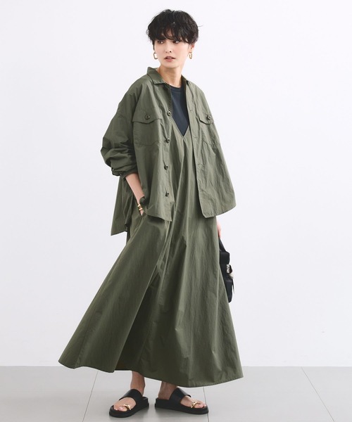 BARNYARDSTORM（バンヤードストーム）の「BARNYARDSTORM / トラベルワークシャツ【撥水 / JAPAN FABRIC】（シャツ/ブラウス・レディース・カーキ/チャコール・0/1）」の20枚目の写真