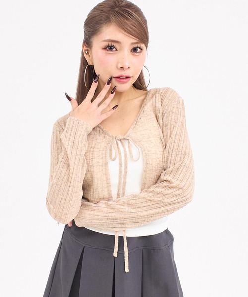 ANAP(アナップ)の「ボレロ カーディガン(カーディガン/ボレロ・レディース・ホワイト/ベージュ/ダークグレー・F)」の18枚目の写真