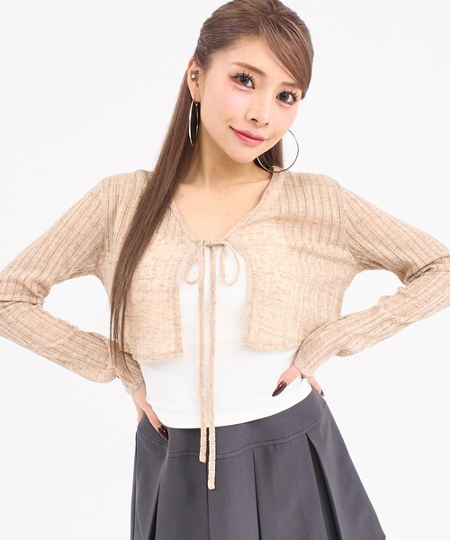 ANAP(アナップ)の「ボレロ カーディガン(カーディガン/ボレロ・レディース・ホワイト/ベージュ/ダークグレー・F)」の19枚目の写真