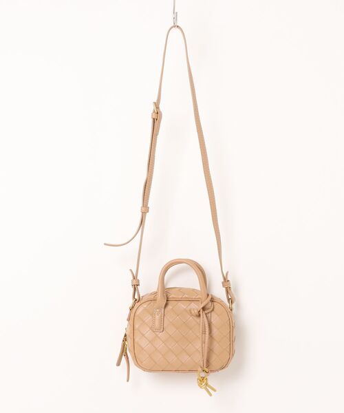 LAULEN(ローレン)の「2way bias mesh mini boston bag /2wayバイヤスメッシュミニボストンバッグ(ショルダーバッグ・レディース・イエロー/アイボリー/グリーン/キャメル/ブルー・FREE)」の13枚目の写真
