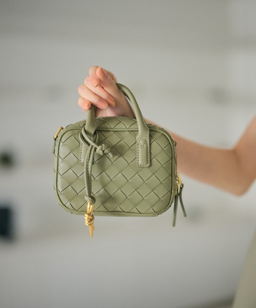 LAULEN(ローレン)の「2way bias mesh mini boston bag /2wayバイヤスメッシュミニボストンバッグ(ショルダーバッグ・レディース・イエロー/アイボリー/グリーン/キャメル/ブルー・FREE)」の16枚目の写真