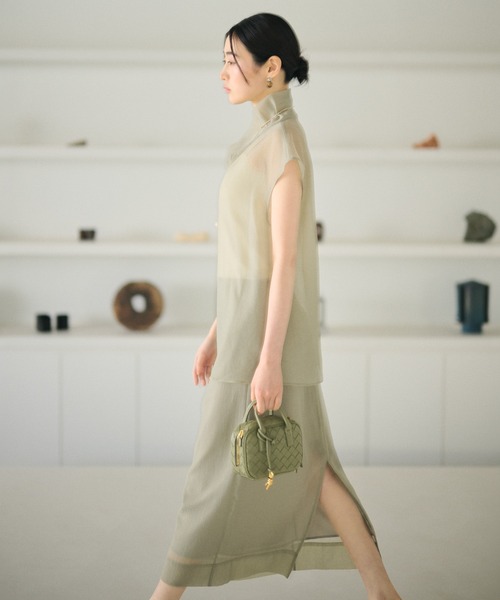 LAULEN(ローレン)の「2way bias mesh mini boston bag /2wayバイヤスメッシュミニボストンバッグ(ショルダーバッグ・レディース・イエロー/アイボリー/グリーン/キャメル/ブルー・FREE)」の18枚目の写真