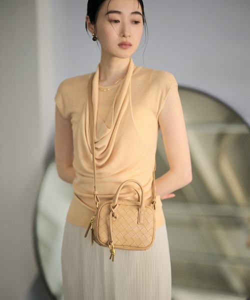 LAULEN(ローレン)の「2way bias mesh mini boston bag /2wayバイヤスメッシュミニボストンバッグ(ショルダーバッグ・レディース・イエロー/アイボリー/グリーン/キャメル/ブルー・FREE)」の22枚目の写真