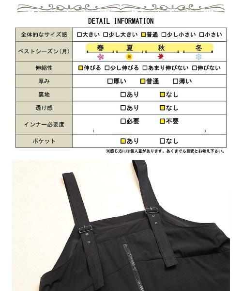 GOLDJAPAN(ゴールドジャパン)の「チュールレイヤードZIPジャンパースカート【大きいサイズ対応】(ジャンパースカート・レディース・ブラック・4L~5L/LL~3L)」の3枚目の写真