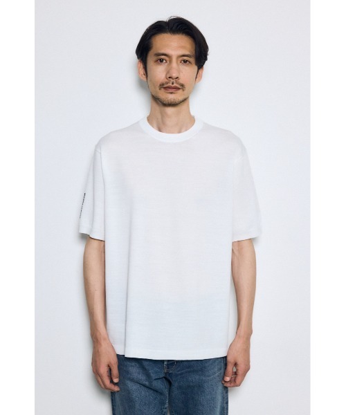 AZUL by moussy(アズールバイマウジー)の「バック刺繍半袖ニットトップス(ニット/セーター・メンズ・グレー/ブラック/ホワイト・LARGE/MEDIUM/SMALL)」の7枚目の写真