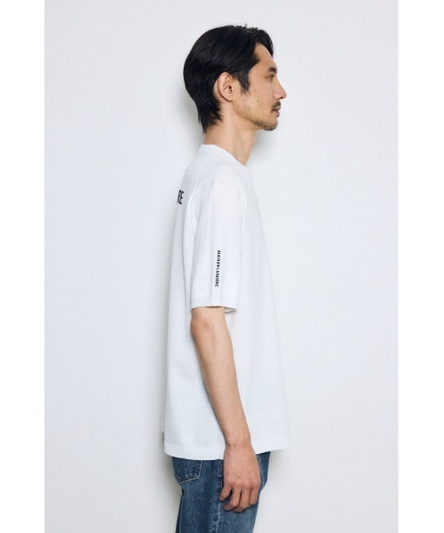AZUL by moussy(アズールバイマウジー)の「バック刺繍半袖ニットトップス(ニット/セーター・メンズ・グレー/ブラック/ホワイト・LARGE/MEDIUM/SMALL)」の11枚目の写真
