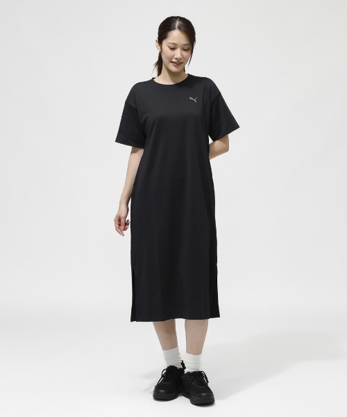 PUMA(プーマ)の「プーマ PUMA ESS ELEVATED クール ドレス(ワンピース・レディース・キャメル/ブラック・S/M/L/XL)」の2枚目の写真